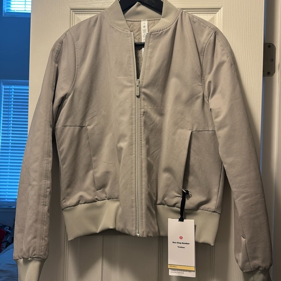 lululemon reversible nonstop bomber jacket raw linen - Picture 4 of 7